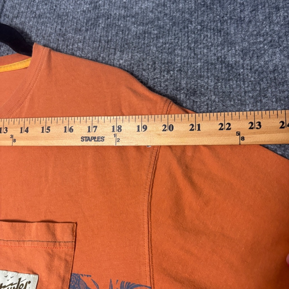Howler Brothers Pocket Shirt Mens XL Orange Heed The Call Rooster Graphic Print - Picture 9 of 10